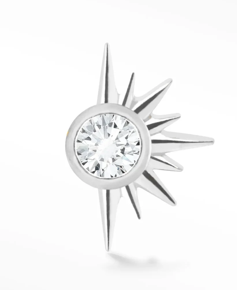 Demi Star 14k Gold Threadless End with Gemstone