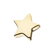 14k Gold Flat Star Threaded Dermal Top
