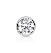 Threadless Titanium Extreme Low Profile Faceted Gem Ball