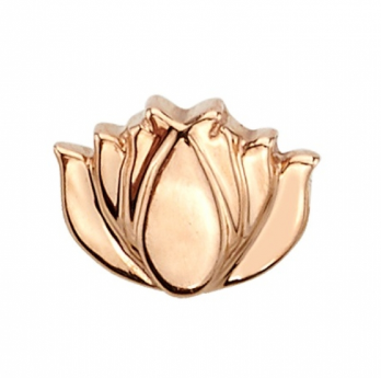Flat Lotus 14k Gold Threadless End