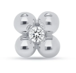 Four Beads With Gem