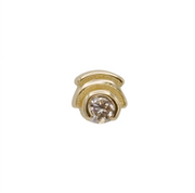 Fracture 14k Gold Threadless Top with Diamond
