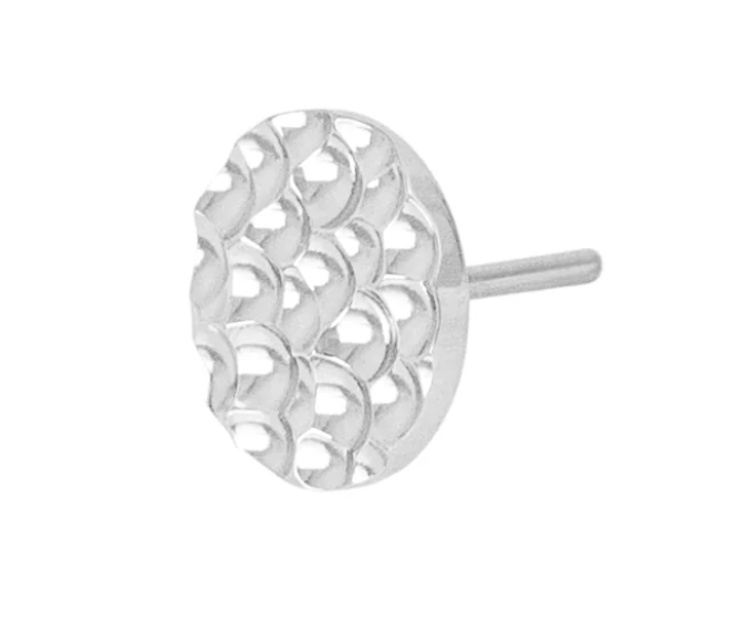 Hammered Titanium Threadless End