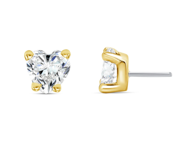 Heart Prong Gold Top