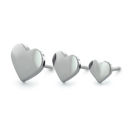 Heart Titanium Threadless End