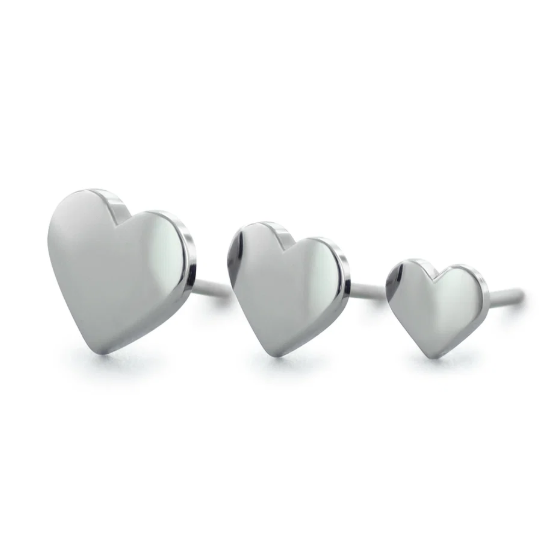 Heart Titanium Threadless End