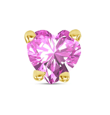 Heart Prong Gold Top