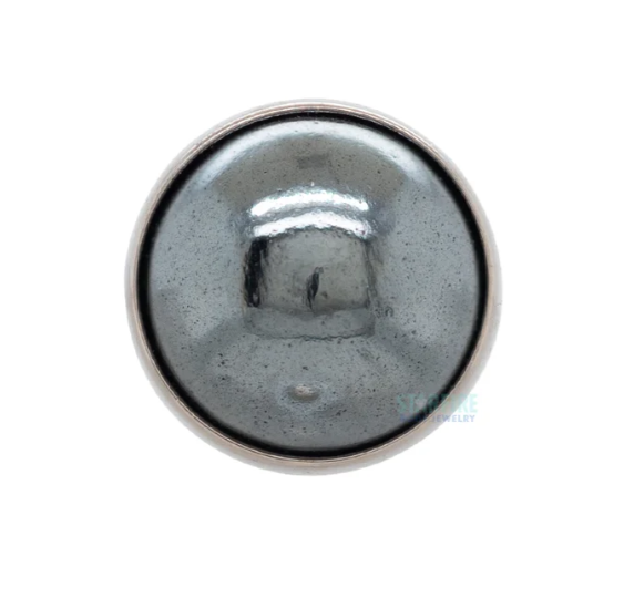 Threaded Titanium Natural Stone Cabochon Gem End