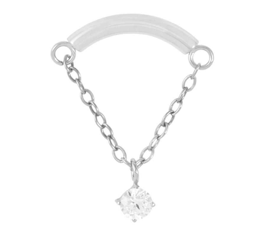 Titanium Floating Gem Threadless End