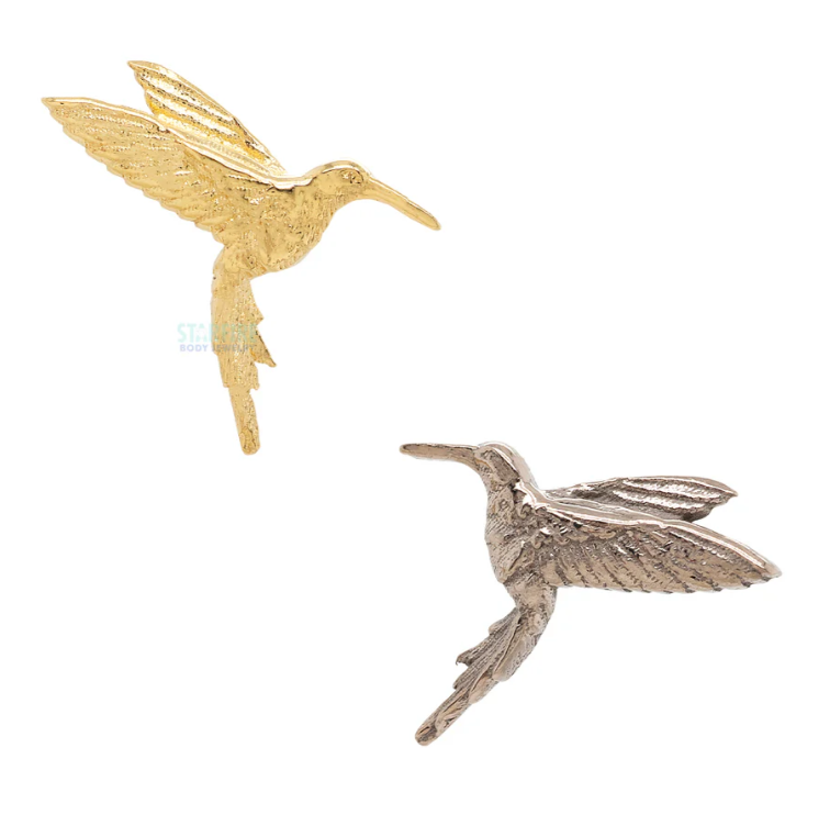 18K Gold Hummingbird Jewelry End