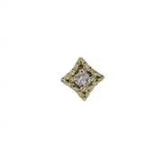 Illusion 14k Gold Tiny Square with Diamond