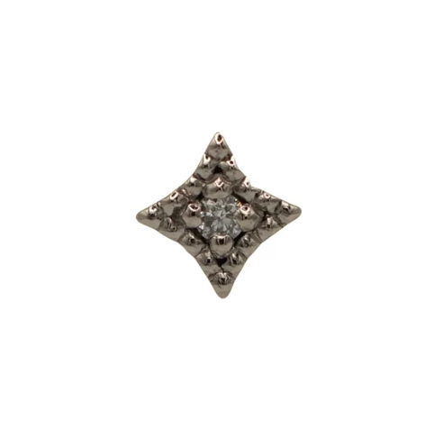 Illusion 14k Gold Tiny Square with Diamond