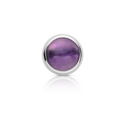 Threaded Titanium Natural Stone Cabochon Gem End