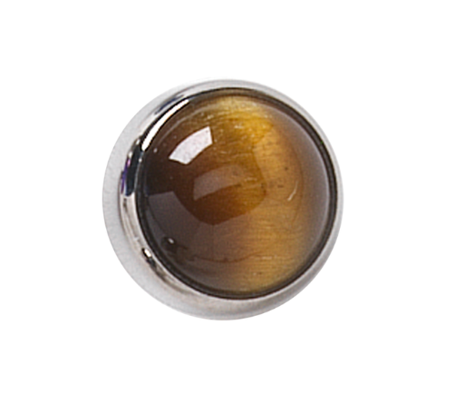Threaded Titanium Natural Stone Cabochon Gem End