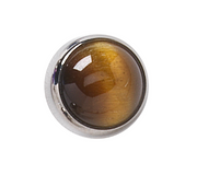Threaded Titanium Natural Stone Cabochon Gem End
