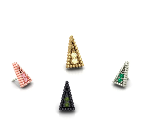 Isosceles 14k Gold Threadless End