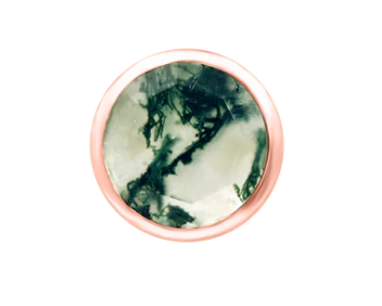Moss Cab Gold Gemstone Top