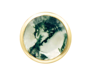 Moss Cab Gold Gemstone Top