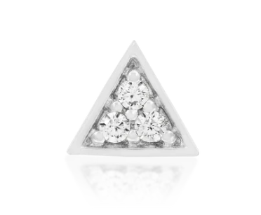 Gold Triangle Top with 3 CZ stones