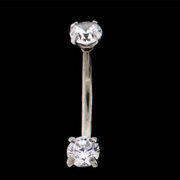 16G Prong Set Premium Zirconia Curve