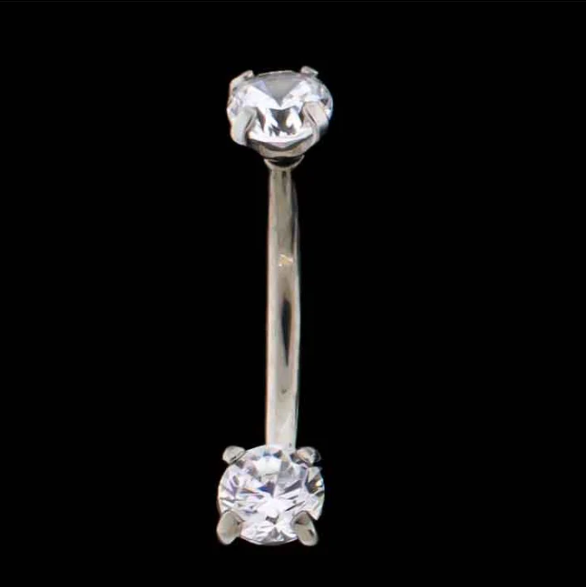 16G Prong Set Premium Zirconia Curve