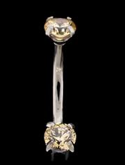 16G Prong Set Premium Zirconia Curve