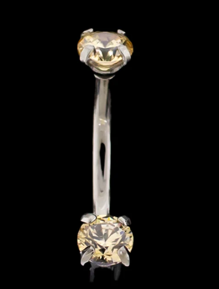 16G Prong Set Premium Zirconia Curve
