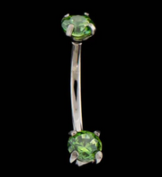 16G Prong Set Premium Zirconia Curve