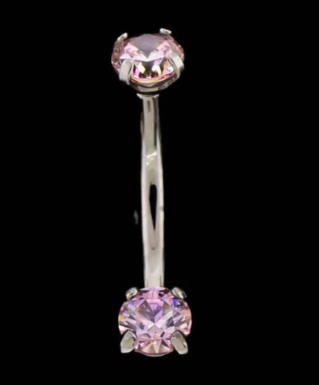 16G Prong Set Premium Zirconia Curve