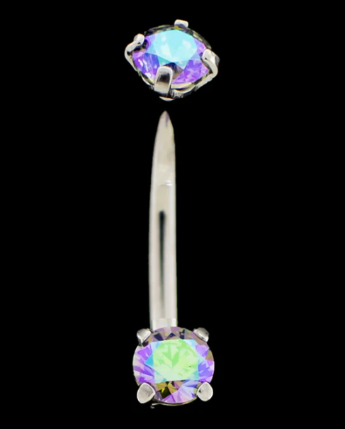 16G Prong Set Premium Zirconia Curve