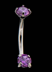 16G Prong Set Premium Zirconia Curve