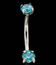 16G Prong Set Premium Zirconia Curve