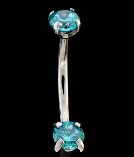 16G Prong Set Premium Zirconia Curve