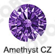 Titanium Three Prong Set CZ Threadless End
