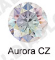 Titanium Three Prong Set CZ Threadless End