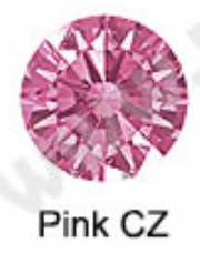 Titanium Three Prong Set CZ Threadless End