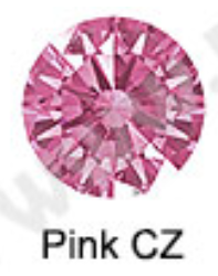 Titanium Three Prong Set CZ Threadless End