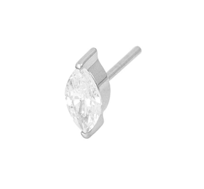 Titanium Marquise Threadless End