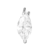 Titanium Marquise Threadless End