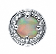 Milgrain 14k Gold with Gemstone Threadless End