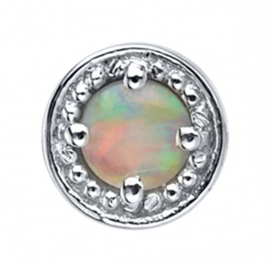 Milgrain 14k Gold with Gemstone Threadless End