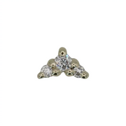 Mini Epiphany 14k Gold Threadless Top with Diamond
