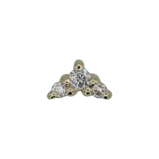 Mini Epiphany 14k Gold Threadless Top with Diamond