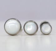 Threaded Titanium Natural Stone Cabochon Gem End