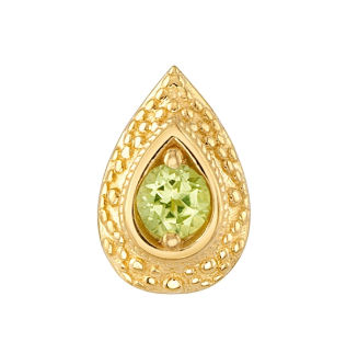 Nanda 14k Gold with Gemstone Threadless End