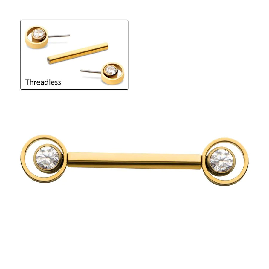 Orbit Nipple Barbell With Gem