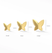 14k Gold Butterfly Threadless End