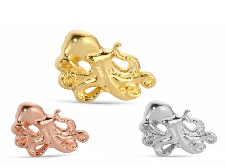 Octopus 14k Gold Threadless End