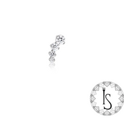 Titanium Odyssey Polymnia Prong-set Faceted Gem Cluster End