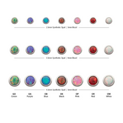 Titanium Bezel Set Synthetic Opal Dermal Top